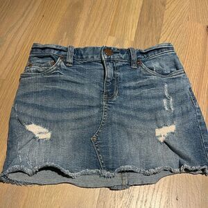 American Eagle 77 Kids Distressed Denim Skirt